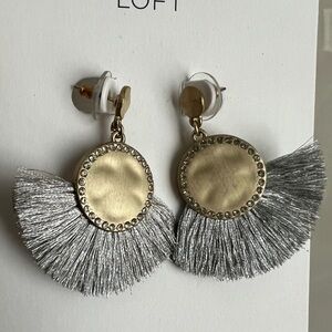 Fanned fringed earrings by Loft